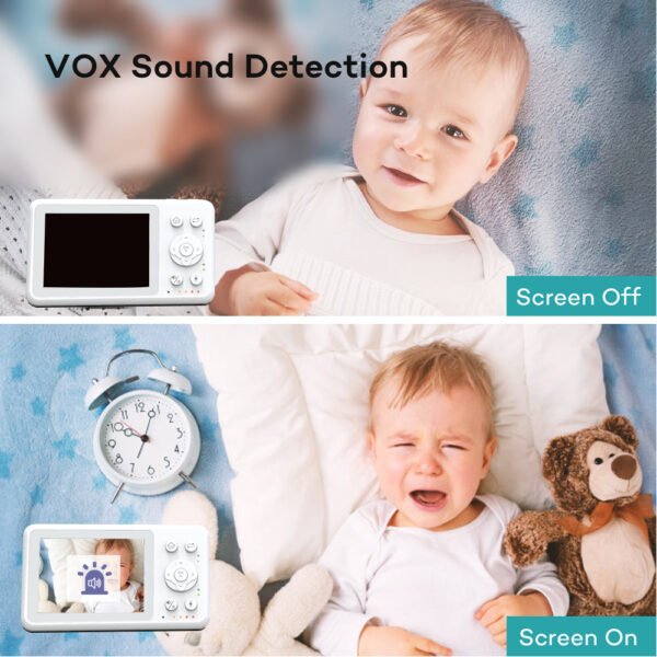 camera3 Crying Alarm Lullabies VOX Mode 3.2 Inch LCD Screen 1000ft Two-Way Audio Babyphone Camera Baby Monitor with Night Vision