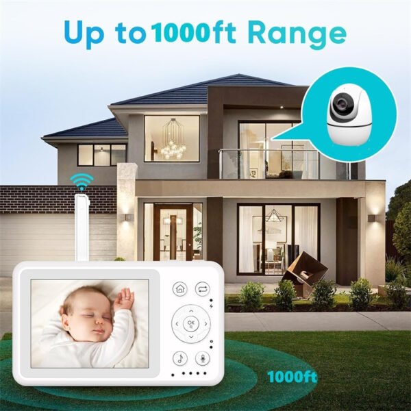 camera4 Crying Alarm Lullabies VOX Mode 3.2 Inch LCD Screen 1000ft Two-Way Audio Babyphone Camera Baby Monitor with Night Vision