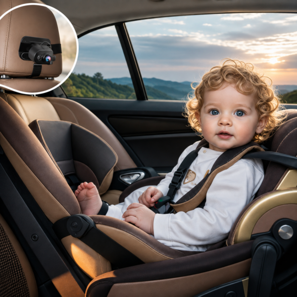 Car Baby Monitor with Adjustable Camera